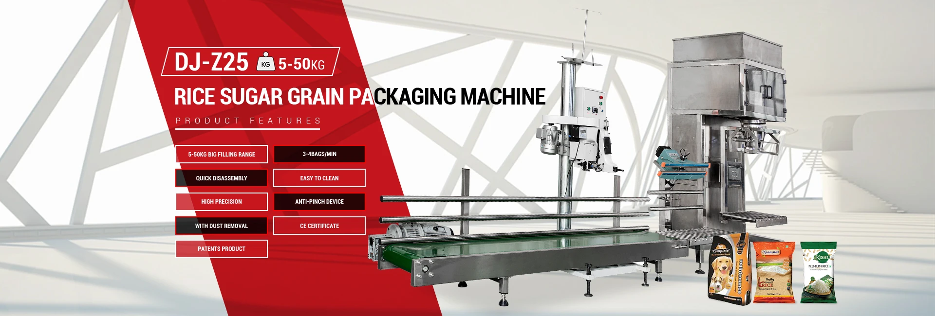 DJ-Z25 Semi-Automatic 25kg Granule Packing Machine